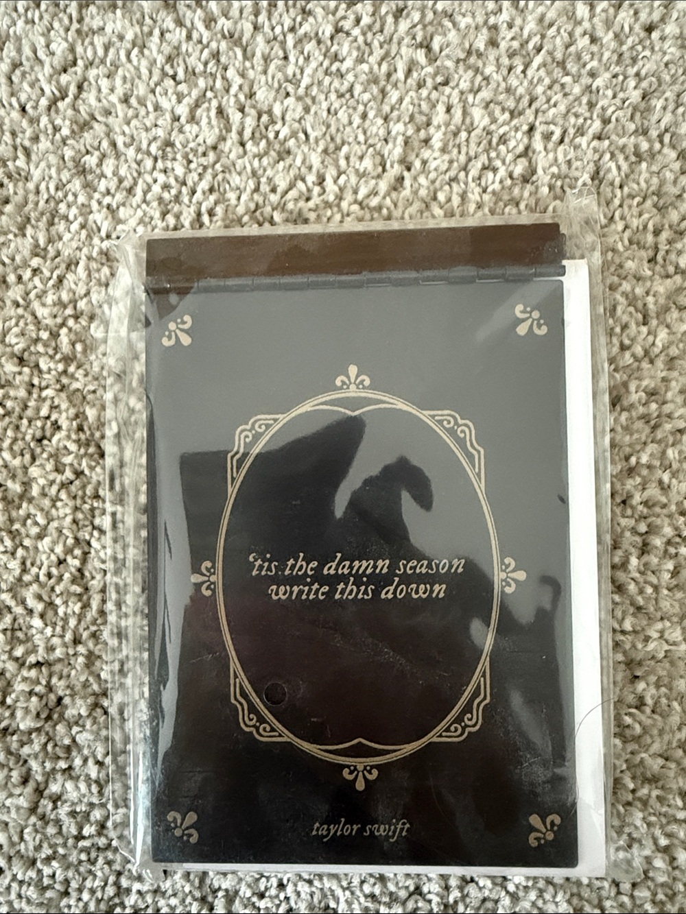 RareTaylor Swift Black and Gold Lyric Notepad